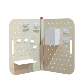 Front view of the dodo Folding Desk Pegboard